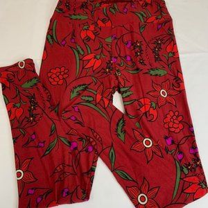 LuLaRoe Red Leggings